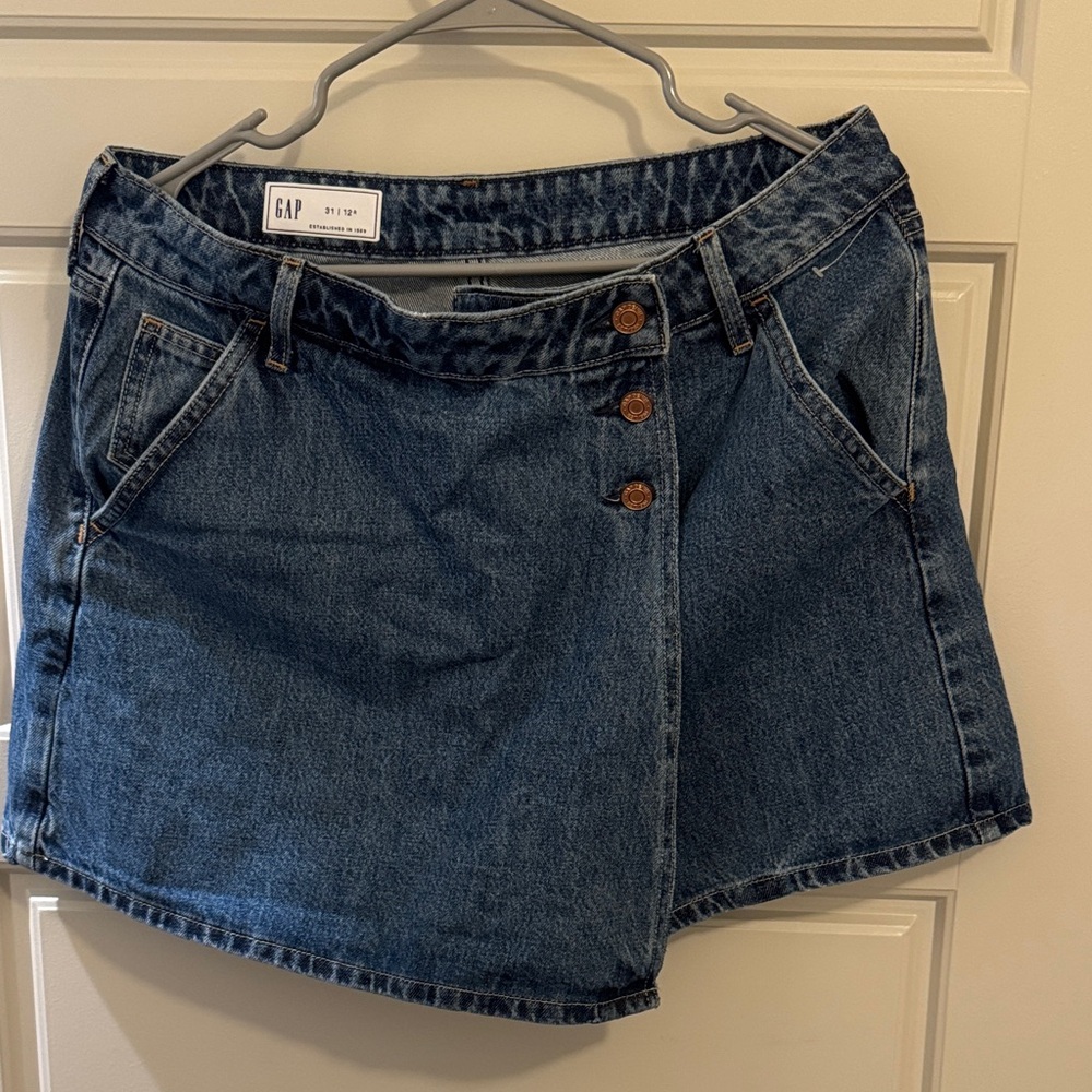 GAP Denim Skort with Button Details
